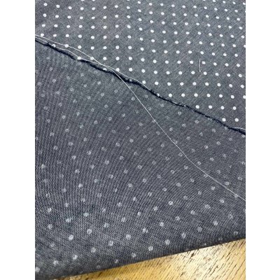 画像4: 生地：綿100％水玉柄ダンガリー生地（グレー）