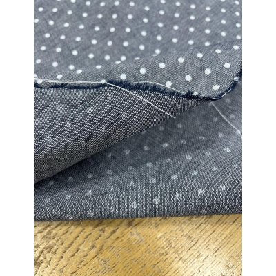 画像5: 生地：綿100％水玉柄ダンガリー生地（グレー）