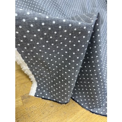 画像8: 生地：綿100％水玉柄ダンガリー生地（グレー）