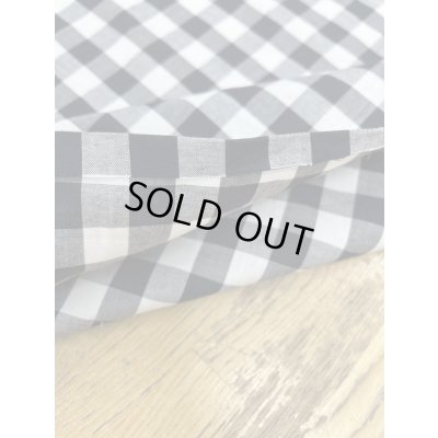 画像4: 生地:綿100%ギンガムチェック柄プリントブロード(白×黒)