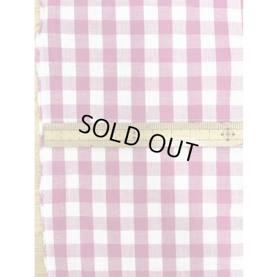 画像2: 生地：綿100％ギンガムチェック柄プリントブロード（白×ピンク）