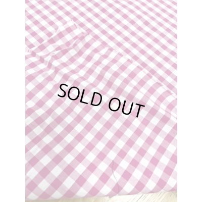 画像3: 生地：綿100％ギンガムチェック柄プリントブロード（白×ピンク）