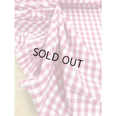 画像5: 生地：綿100％ギンガムチェック柄プリントブロード（白×ピンク）