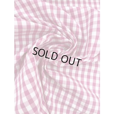 画像6: 生地：綿100％ギンガムチェック柄プリントブロード（白×ピンク）