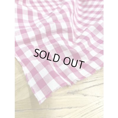 画像7: 生地：綿100％ギンガムチェック柄プリントブロード（白×ピンク）