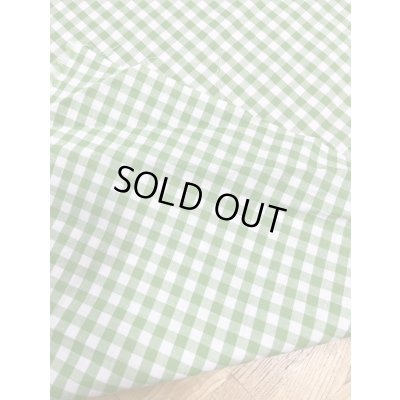 画像3: 生地：綿100％ギンガムチェック柄プリントブロード（白×緑）