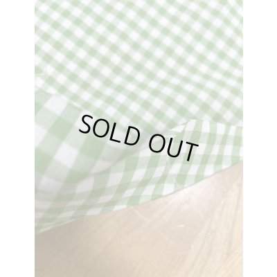 画像4: 生地：綿100％ギンガムチェック柄プリントブロード（白×緑）