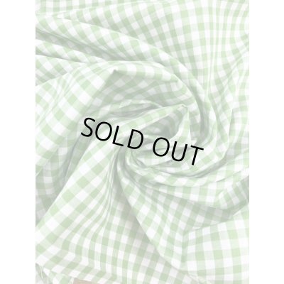 画像6: 生地：綿100％ギンガムチェック柄プリントブロード（白×緑）
