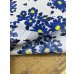 画像5: 生地：綿100％ 花柄プリント生地（白／青）