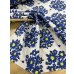 画像6: 生地：綿100％ 花柄プリント生地（白／青）
