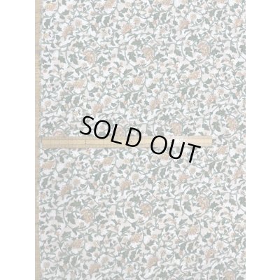 画像1: 生地：ポリ100％小花柄カットジャカード（ホワイト×イエロー×グリーン）