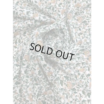 画像6: 生地：ポリ100％小花柄カットジャカード（ホワイト×イエロー×グリーン）