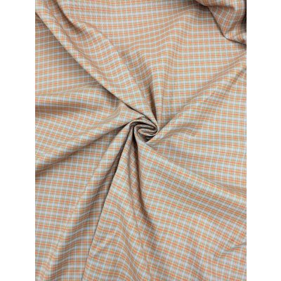 画像6: 生地：マドラス風チェック柄ポリエステル（オレンジ／赤青）