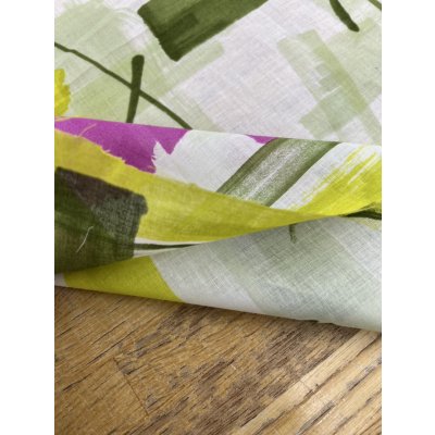 画像5: 生地：綿100％ボイル　小方柄プリント（黄緑）