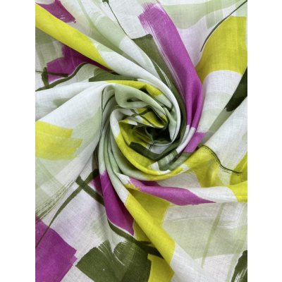 画像7: 生地：綿100％ボイル　小方柄プリント（黄緑）