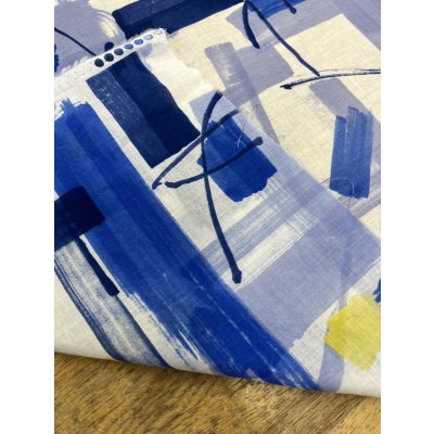 画像4: 生地：綿100％ボイル　小方柄プリント（水色青）