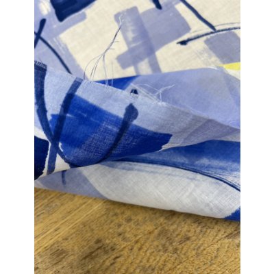 画像5: 生地：綿100％ボイル　小方柄プリント（水色青）