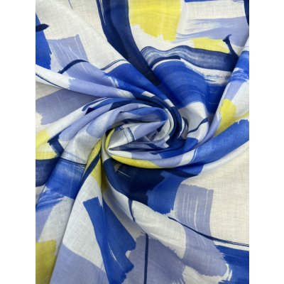 画像7: 生地：綿100％ボイル　小方柄プリント（水色青）