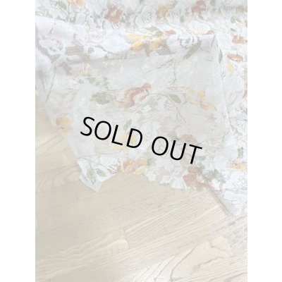画像7: 生地：ポリエステル100％ レース花柄プリント（ベージュ地）