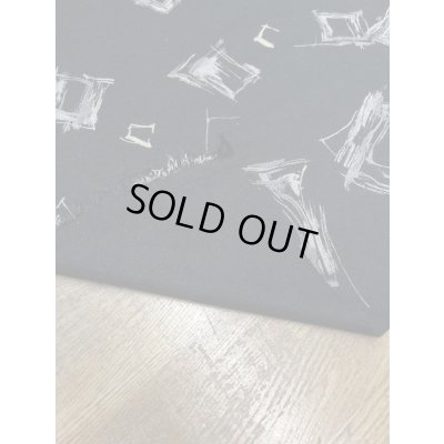 画像5: 生地：ポリエステル100％ スクエア柄手書き風プリントニット（黒）