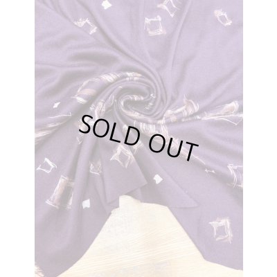 画像5: 生地：ポリエステル100％ スクエア柄手書き風プリントニット（エンジ）