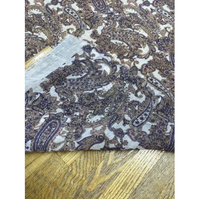 画像3: 生地：ポリエステル100％ ペイズリー柄プリント（リップル風）