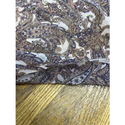 画像4: 生地：ポリエステル100％ ペイズリー柄プリント（リップル風）