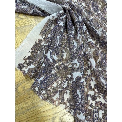 画像5: 生地：ポリエステル100％ ペイズリー柄プリント（リップル風）
