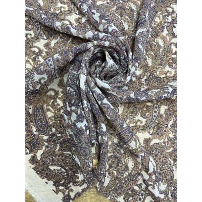 画像6: 生地：ポリエステル100％ ペイズリー柄プリント（リップル風）