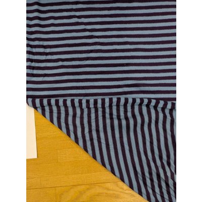 画像3: 生地：ポリエステル 微起毛細ボーダープリント（ブルー×パープル）