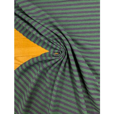 画像5: 生地：綿100％ 細ボーダープリント（グリーン×ネイビー）