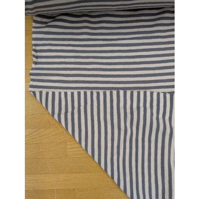 画像3: 生地：綿100％ 細ボーダープリント（オフ×グレー）