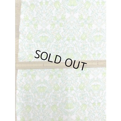 画像3: 生地：綿100％ 花柄フライスニット（オフホワイト×グリーン）