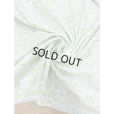 画像6: 生地：綿100％ 花柄フライスニット（オフホワイト×グリーン）