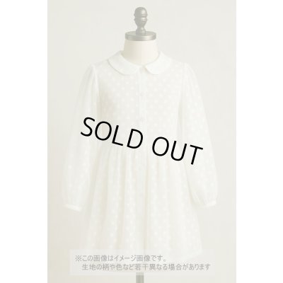画像1: 生地：綿100％ 水玉刺繍入りコットン（オフホワイト）