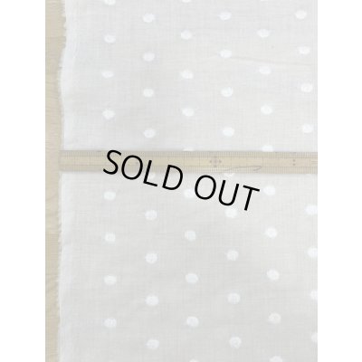画像3: 生地：綿100％ 水玉刺繍入りコットン（オフホワイト）