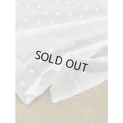 画像5: 生地：綿100％ 水玉刺繍入りコットン（オフホワイト）