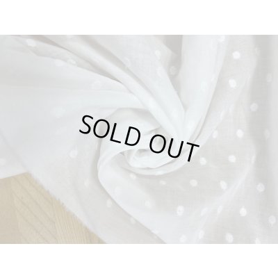 画像7: 生地：綿100％ 水玉刺繍入りコットン（オフホワイト）