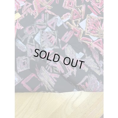 画像4: 生地：手書き四角プリント幾何学模様（黒）