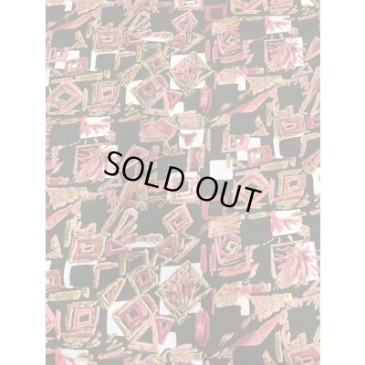 画像8: 生地：手書き四角プリント幾何学模様（黒）