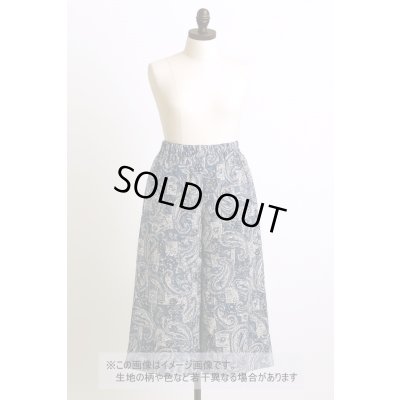 画像7: 生地：ポリエステル100％ ペイズリー柄プリント（ベージュ地／ブルー系）