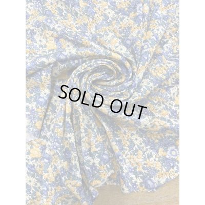 画像6: 生地：綿100％ フライスニット 花柄プリント（オレンジ／ブルー）