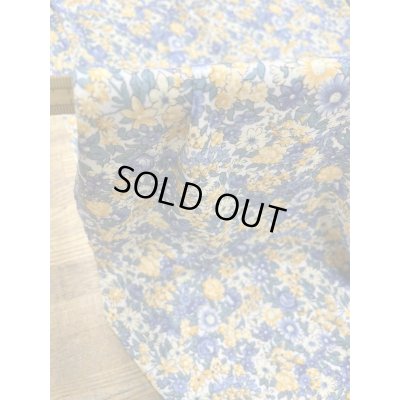 画像7: 生地：綿100％ フライスニット 花柄プリント（オレンジ／ブルー）