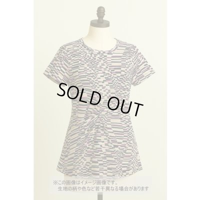 画像7: 生地：ポリエステル100％ ニットプリント（パープル系 幾何柄）