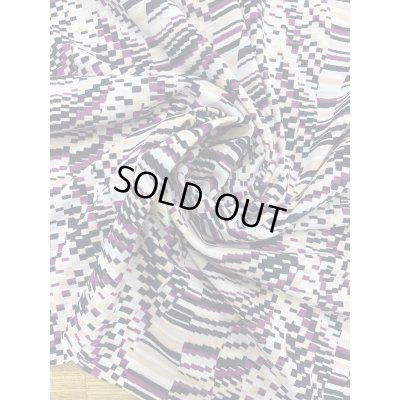 画像5: 生地：ポリエステル100％ ニットプリント（パープル系 幾何柄）