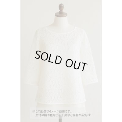 画像8: 生地:綿100%花柄カットジャガード(オフ白)