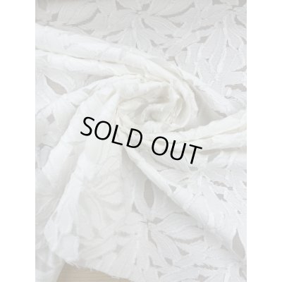 画像5: 生地:綿100%花柄カットジャガード(オフ白)