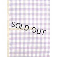 生地：綿100％ギンガムチェック柄（ラベンダー）
