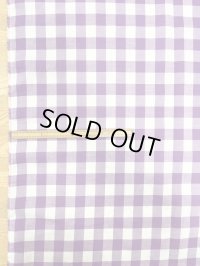 生地：綿100％ギンガムチェック柄（ラベンダー）