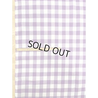 画像1: 生地：綿100％ギンガムチェック柄（ラベンダー）